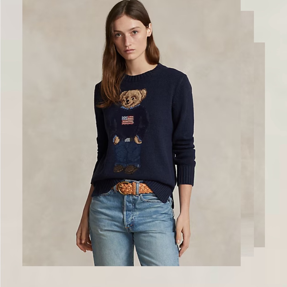 Polo by Ralph Lauren Navy Bear sweater in Navy XS Excellent used condition